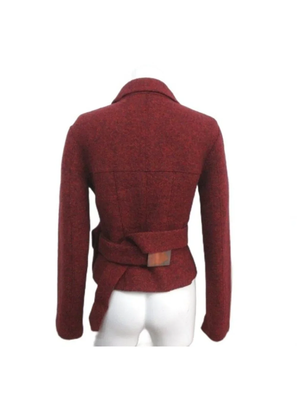 Chanel 99A Vintage Tyrolean Wool Jacket Felt Bordeaux 38